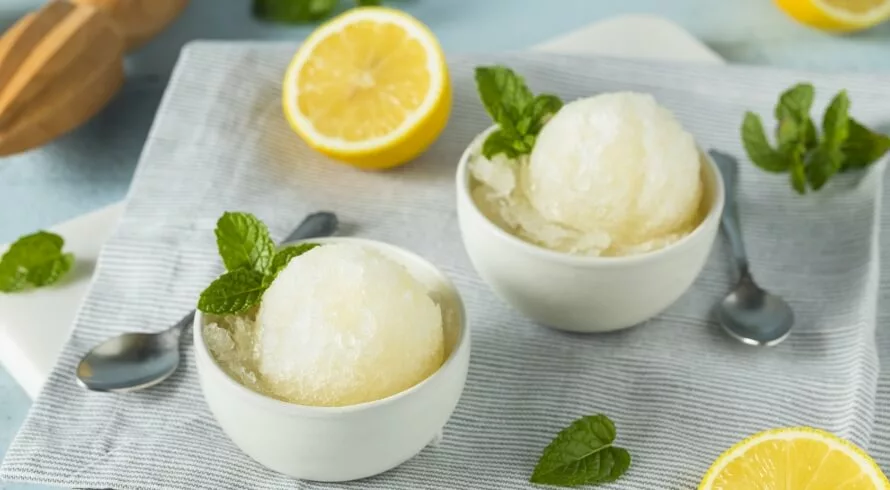 Zitronen-Ingwer-Sorbet Dessert-Rezept